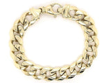 Men's 14k Yellow Gold Solid Miami Cuban Link Chain Bracelet 8" 12.5mm 84 grams