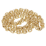 14k Yellow Gold Solid Turkish Style Chain Necklace 26" 9mm 138 grams - 26"