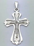 925 Sterling Silver Christian Jesus Christ Catholic Crucifix Cross Pendant