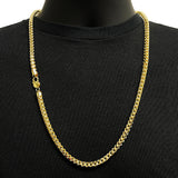 Italian 14k Yellow Gold Solid Diamond Cut Franco Chain Necklace 6mm 26" 129.7 grams
