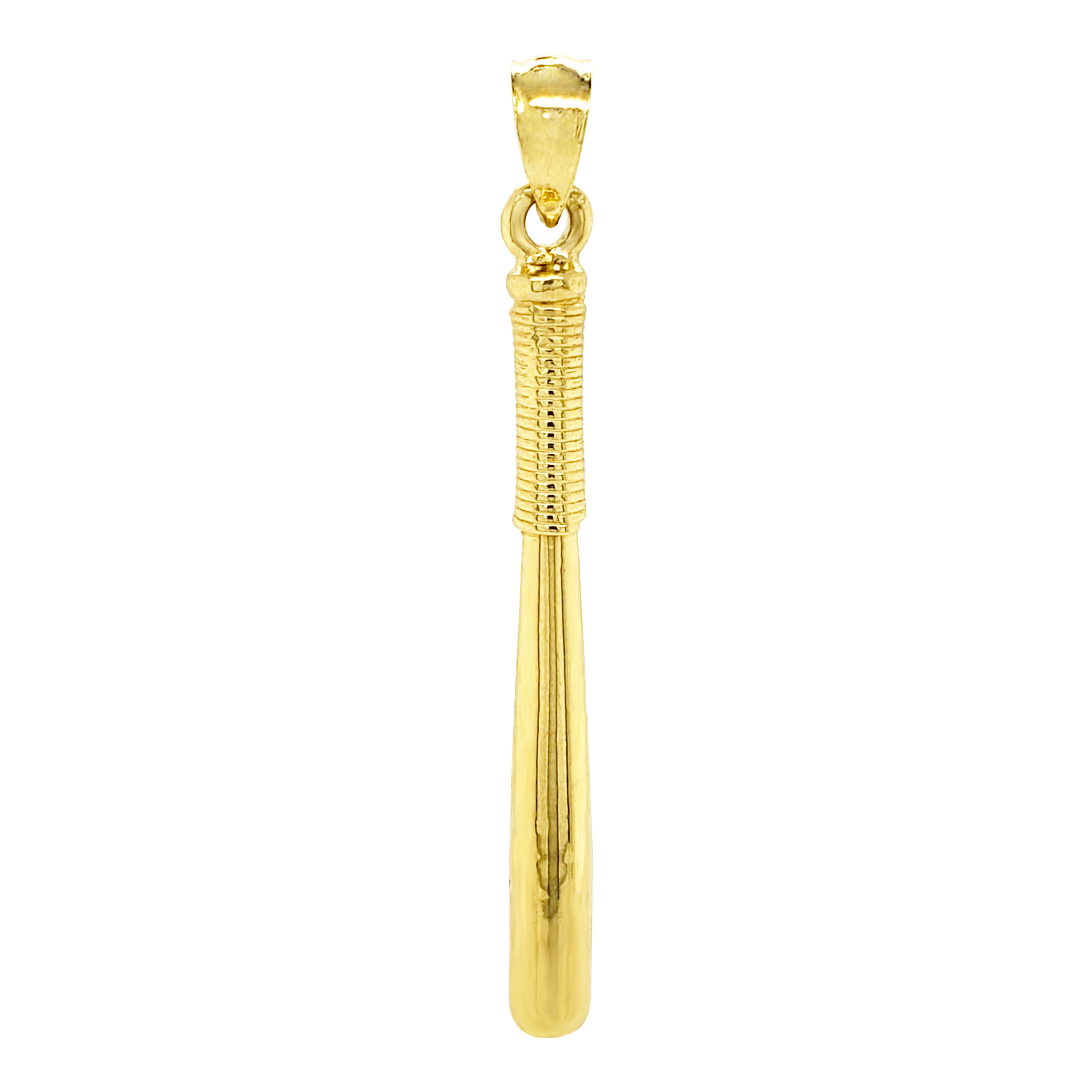 14k Yellow Gold Baseball Bat Charm Pendant 4.4 grams - Yellow