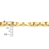 14k Yellow Gold Solid Handmade Fashion Link Bracelet 7" 6mm 19.8 grams - 7" 19.8 grams