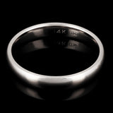 14k White Gold Comfort Fit Plain Wedding Band Ring 3mm Size 13 - White,3mm Ring Size 13