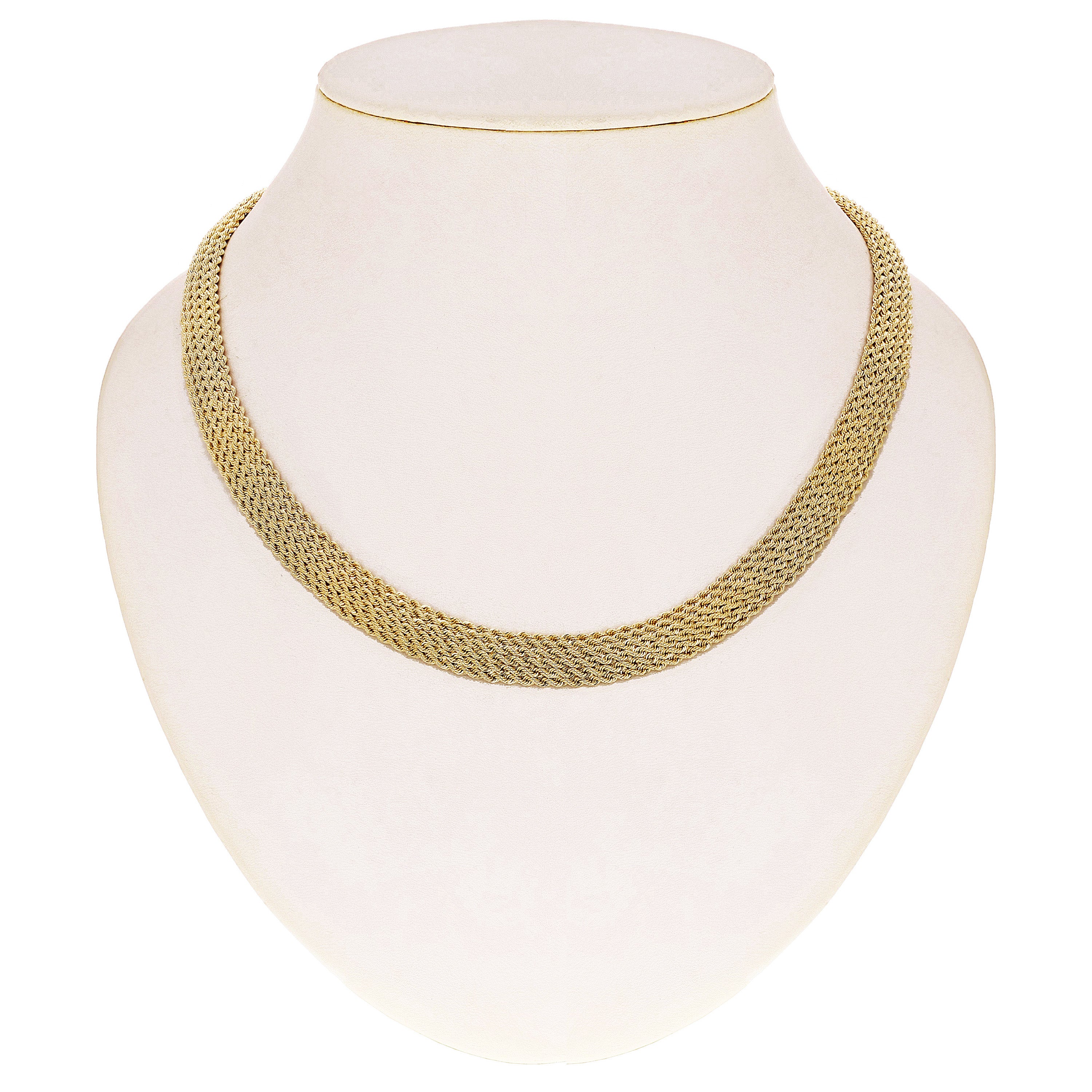 Italian 14k Yellow Gold Multi Strand Rope Chain Necklace 19" 10.5mm 19 grams - 19",10.5mm