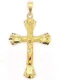 10k Yellow Gold 3D Jesus Christ Crucifix Cross Charm Pendant 6.1 grams