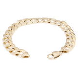 14k Yellow Gold Solid Flat Cuban Curb Chain Bracelet 8.5" 12mm 36.8 grams - 8.5" 36.8 grams