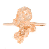 14k Rose Gold Free Form Nugget Ring Size 10 - Rose,Ring Size 10