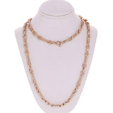 14k Rose Gold Solid Handmade Fashion Link Necklace 20" 6.5mm 56.4 grams - Rose,20" 56.4 grams