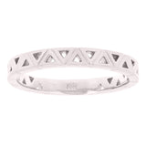 14k White Gold Rotating Triangle Cutout Stackable Ring 2.7 grams Size 6.5 - White