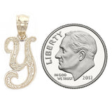 14k Yellow Gold Initial Letter Y Alphabet Charm Pendant - Letter Y,Yellow