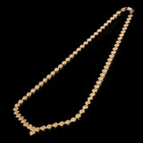 14k Yellow Gold V Shape Diamond Cut Heart Link Necklace 17" 6mm 15.7 grams