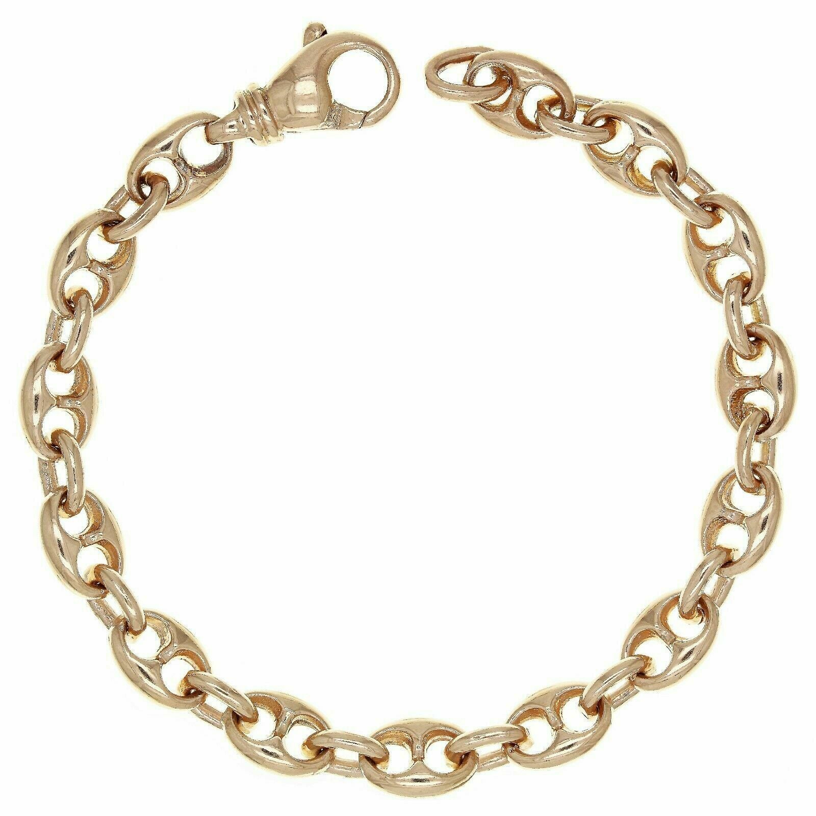 14k Yellow White or Rose Gold Solid Puffy Mariner Gucci Link Chain