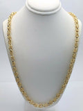 14k Yellow Gold Turkish Link Chain Necklace 25" 5mm 47 grams - Yellow,25"