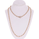 10k Rose Gold Solid Handmade Fashion Link Necklace 28" 4mm 32.9 grams - Rose,28" 32.9 grams