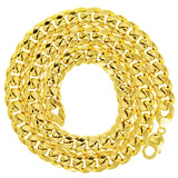 Italian 14k Yellow Gold Hollow Miami Cuban Chain Necklace 24" 11.3mm 84.1 grams - 24" 84.1 grams