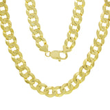 10k Yellow Gold Solid Curb Cuban Link Chain Necklace 20" 9mm 37.8 grams - Yellow,20"