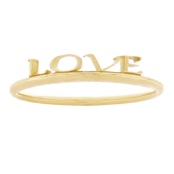 14k Yellow Gold LOVE Stackable Ring Size 8 3.8mm 1.4 grams