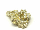 14k Yellow Gold Solid Free Form Nugget Charm Pendant 2.8 grams - Yellow