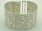 925 Sterling Silver Nugget Bracelet Adjustable 8.5" - 9" 138.2 grams