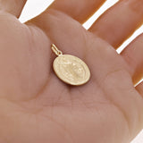 14k Yellow Gold Round Saint Benedict Medal Charm Pendant 3.7 grams
