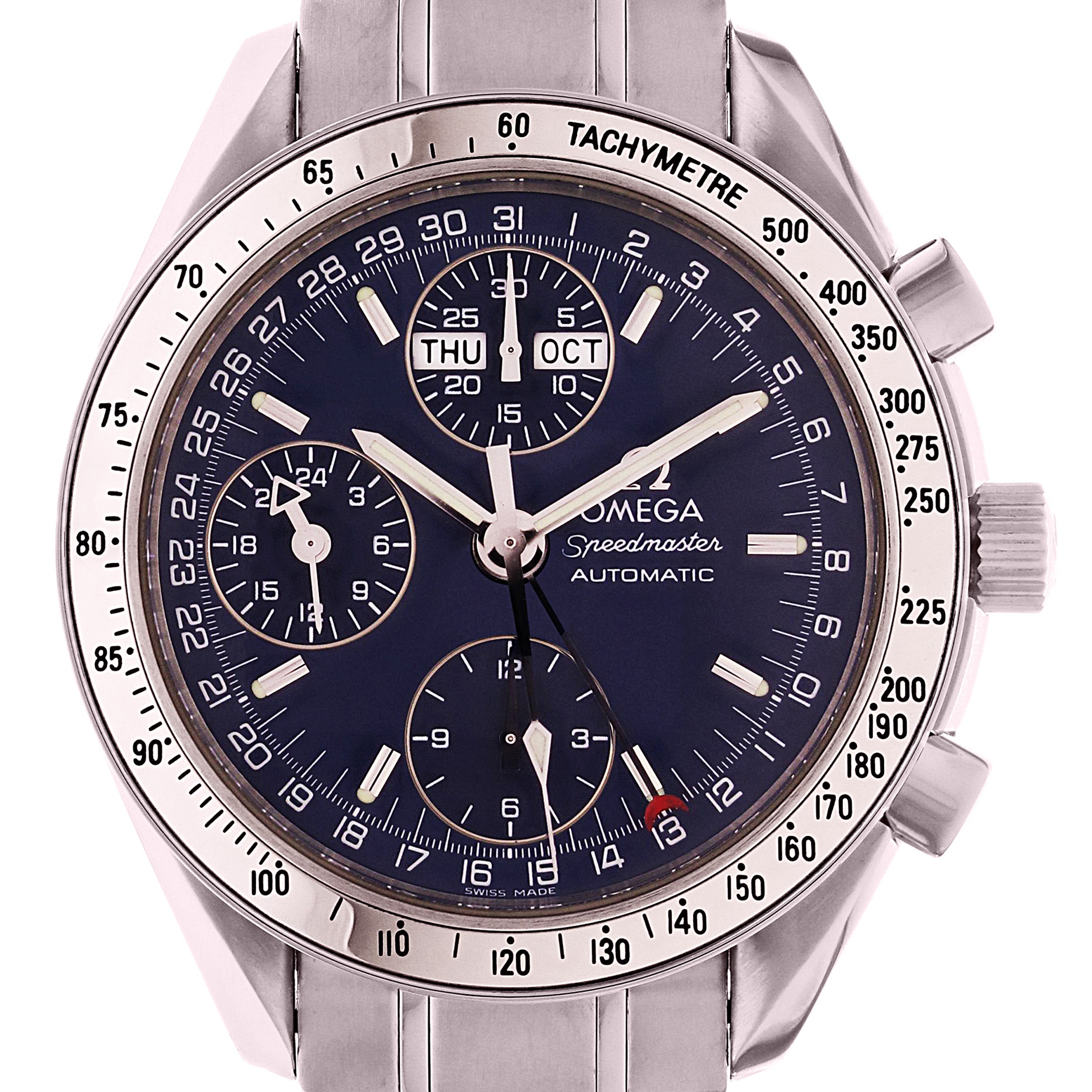 Omega Men's Speedmaster Day/Date Stainless Steel Automatic