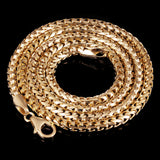 Italian 14k Yellow Gold Solid Diamond Cut Franco Chain Necklace 2-6.5mm 18"-28" - 20"