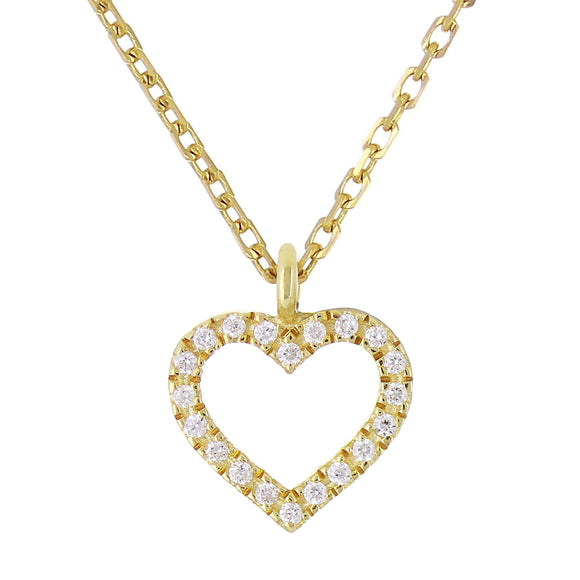 14k Yellow White or Rose Gold Small Diamond Heart Charm Pendant