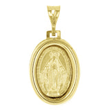 Italian 14k Gold Our Lady of Guadalupe Virgin Mary Charm Pendant 1.2" 3.5 grams