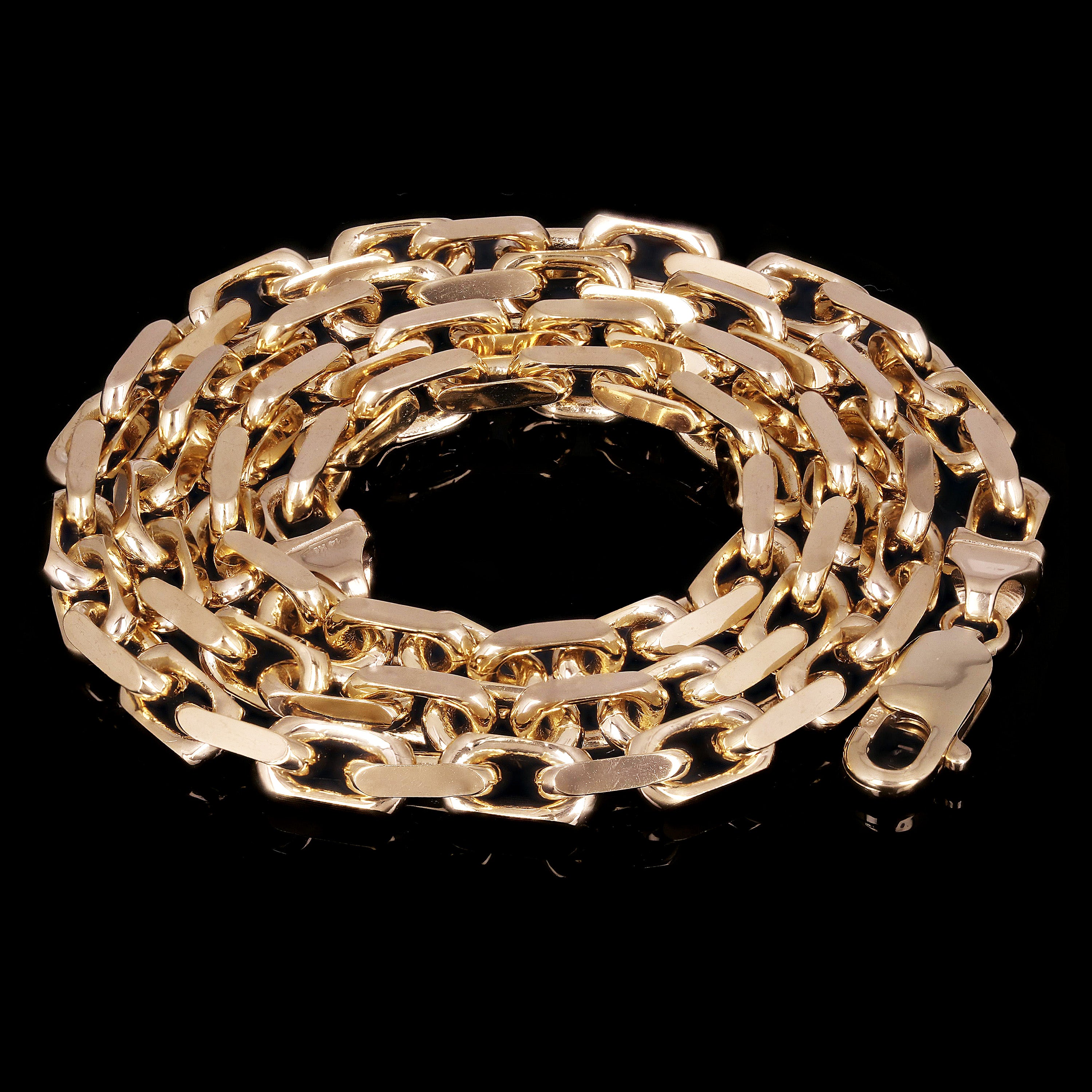 Men's Italian 14k Yellow Gold Solid Heavy Link Chain Necklace 22" 5mm 67 grams - 5mm 22"