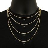 Italian 14k Yellow Gold Spiga Chain Necklace 1.5mm 16" 5.1grams - Yellow,1.5mm 16" 5.1 grams
