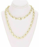 Men's 14k Yellow Handmade Fashion Link Necklace 24" 4.5mm 37.2 grams