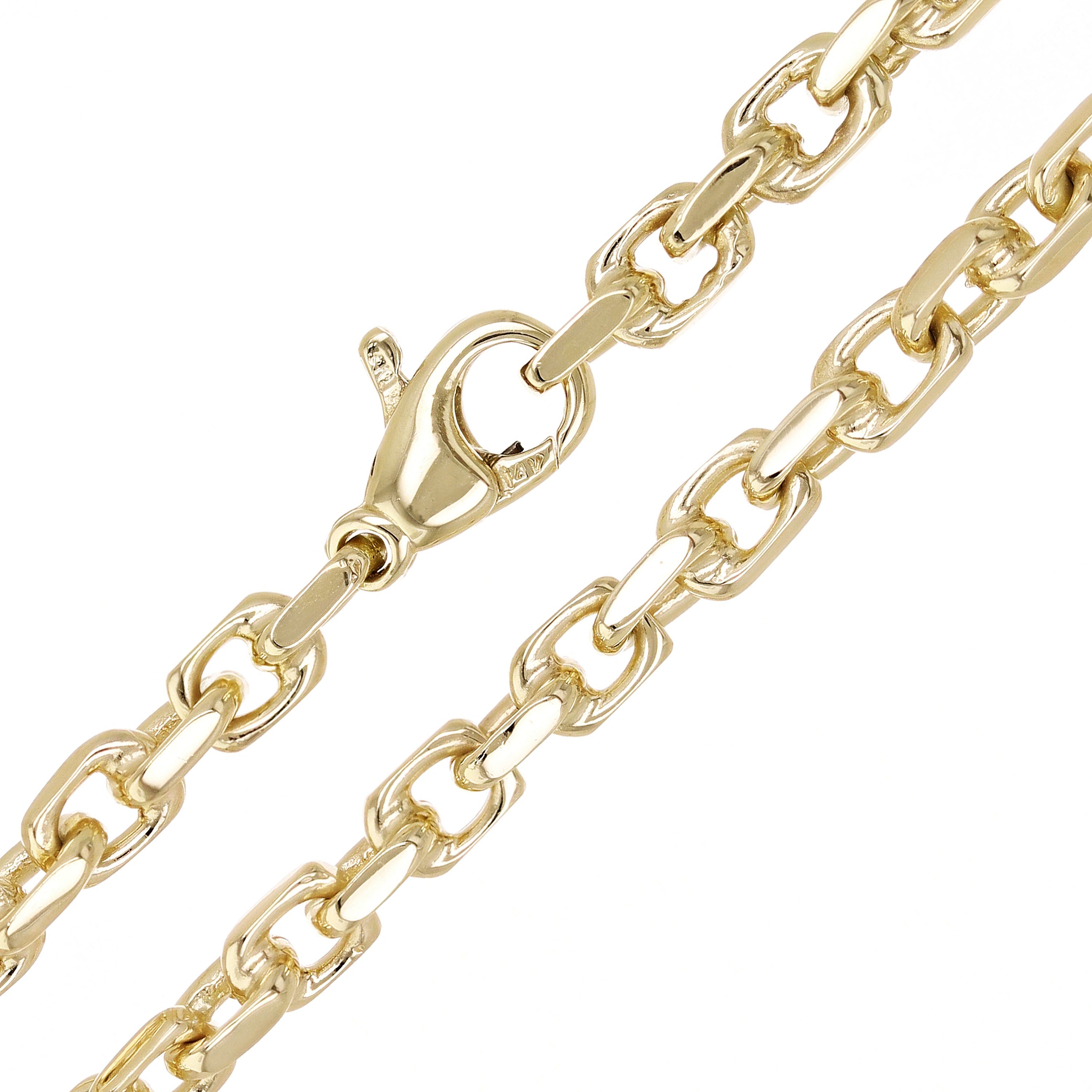 14k Yellow Gold Handmade Fashion Link Necklace 24" 4.5mm 44.4 grams