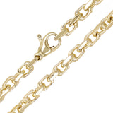 14k Yellow Gold Handmade Fashion Link Necklace 22" 4.5mm 40.7 grams