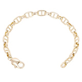 10k Yellow Gold Solid Oval Mariner Link Chain Bracelet 7" 6.7mm 12.3 grams - 7"