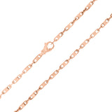 Men's 14k Rose Gold Handmade Fashion Link Necklace 26" 4mm - Rose,26"