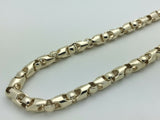 10k Yellow Gold Solid Heavy Bullet Style Chain Necklace 26" 6mm 83 grams