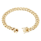 14k Yellow Gold Solid Heavy Miami Cuban Chain Bracelet 8" - 9" 10mm