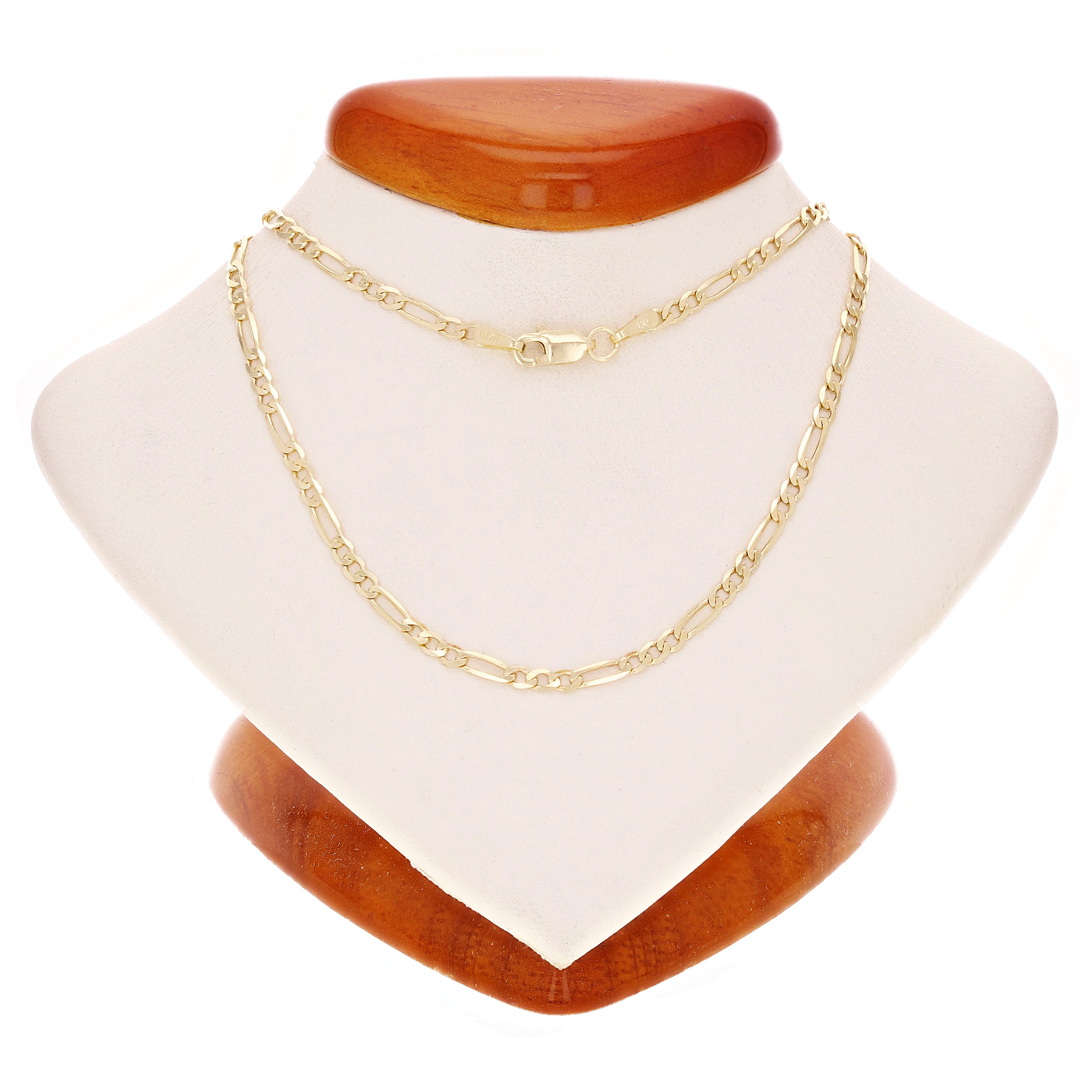 14k Yellow Gold Figaro Chain Necklace 18" 3mm 6.3 grams - 18"