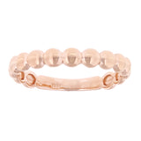 14k Rose Gold Ball Beaded Stackable Ring 3mm 1.8 grams Size 6.75 - Rose,Ring Size 6.75