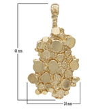 14k Yellow Gold Solid Free Form Nugget Charm Pendant 10.7 grams - Yellow