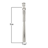 14k White Gold Baseball Bat Charm Pendant 4.4 grams - White