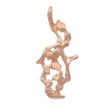 10k Rose Gold Free Form Nugget Charm Pendant 1.25" 2.9 grams - Rose