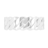 14k White Gold Miami Cuban Ring Curb Link Band 8mm Size 6 5.9 grams - 6