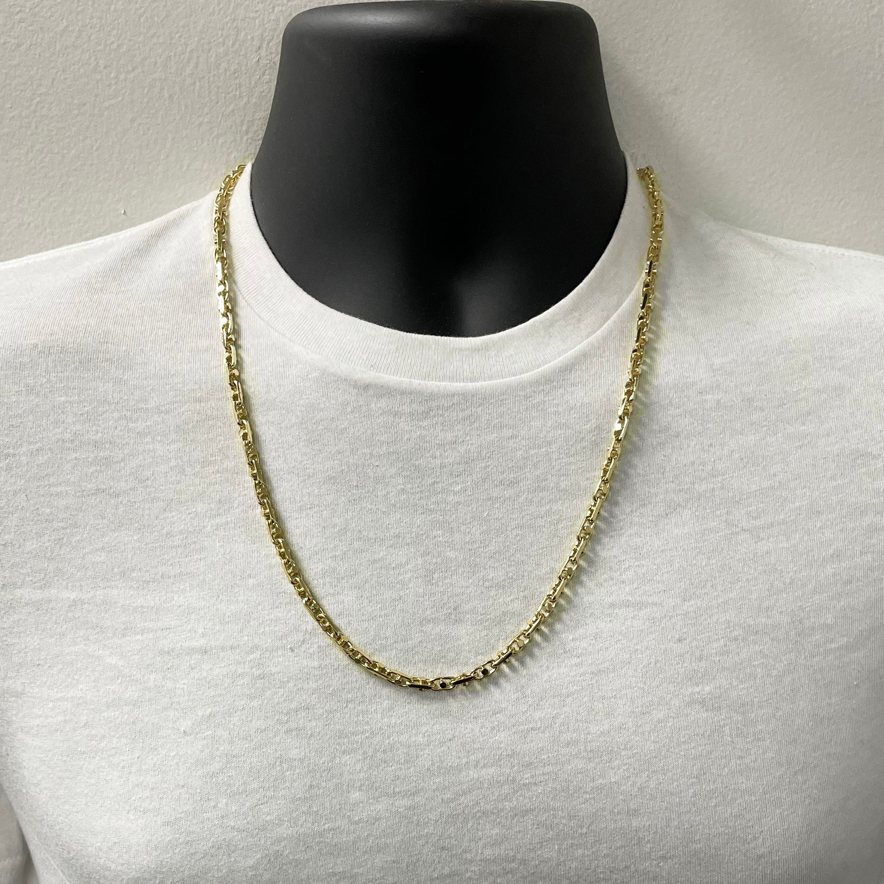 10k Yellow Gold Solid Handmade Link Chain Necklace 20" 5mm 35.3 grams - 20"
