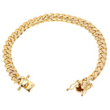 Men's 14k Yellow Gold Solid Miami Cuban Chain Bracelet 8.5" 7.7mm 45 grams