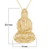 14k Yellow Gold Sitting Buddha Necklace 18" 6.5 grams