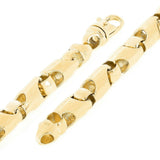 14k Yellow Gold Solid Handmade Fashion Link Chain Bracelet 7" 6mm 25.5 grams - Yellow,7"