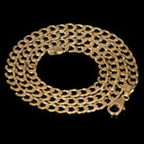 Italian 14k Yellow Gold Solid Curb Link Chain Necklace 4.6mm 18" 10 grams - 18" 9.9 grams