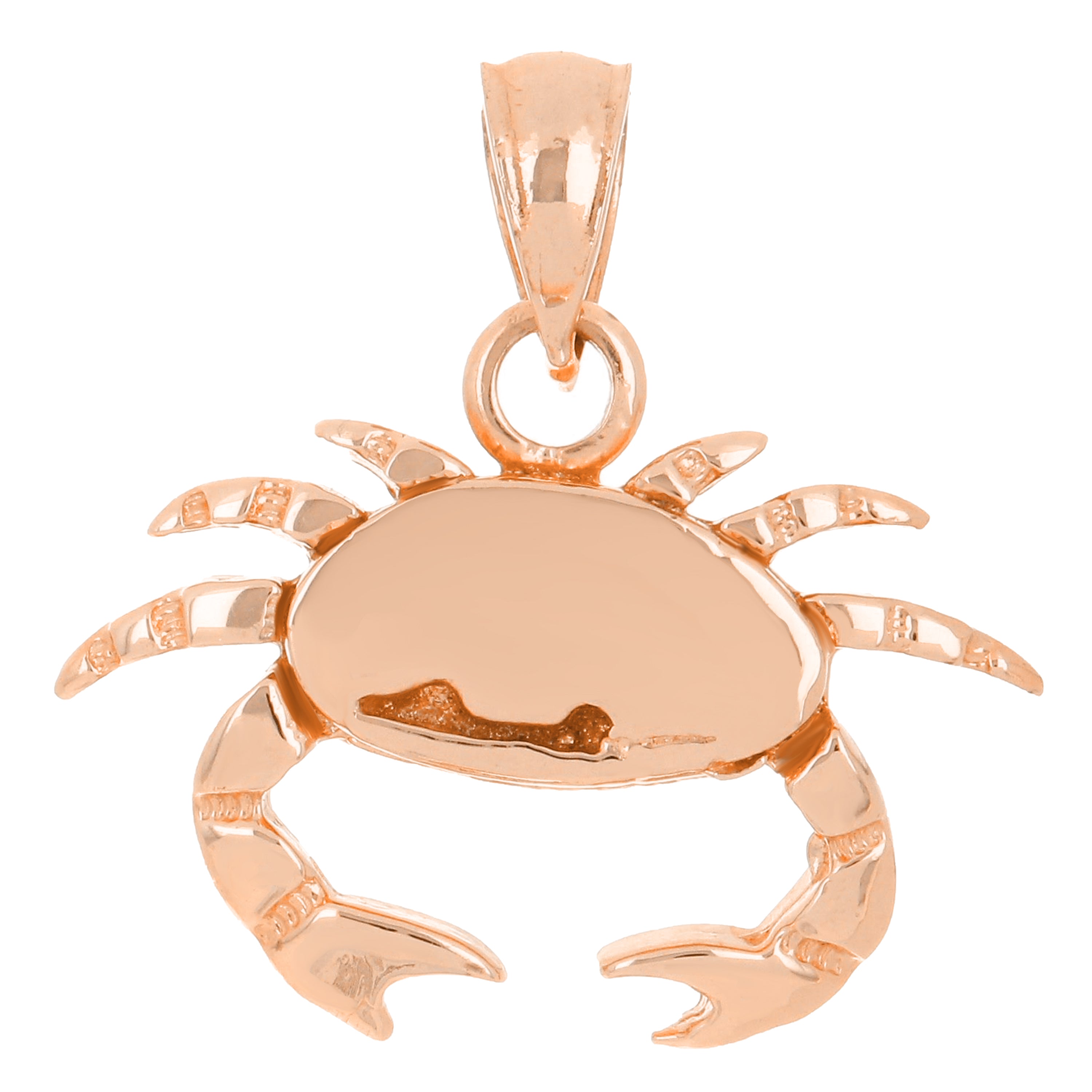 14k Rose Gold 3D Crab Cancer Zodiac Sign Charm Pendant 3.6 grams - Rose