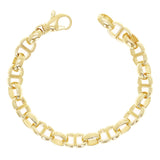14k Yellow Gold Solid Handmade Oval Link Chain Bracelet 7" 9.3mm 29 grams - 7" 29 grams